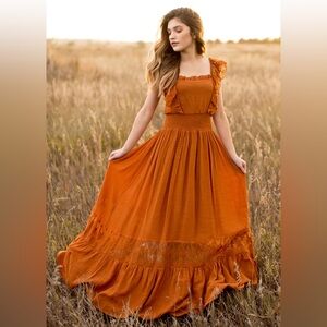 Mia Joy Joyfolie Lace and Ruffles Maxi Dress